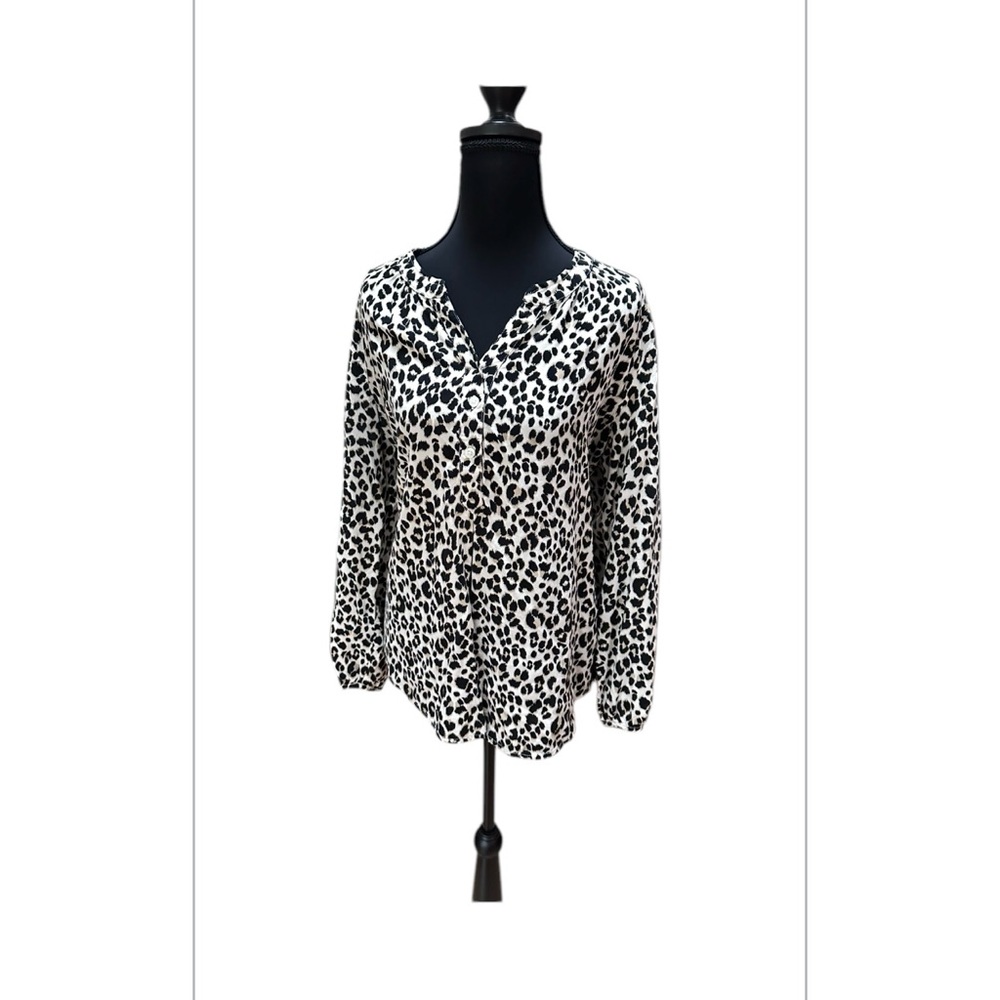 Old Navy Women’s Cheetah Print Blouse Top XL